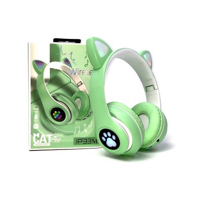 Ασύρματα ακουστικά - Cat Headphones - P33M - 700335 - Green