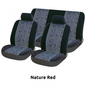ΚΑΛΥΜΜΑΤΑ ΣΕΤ Α' ΠΟΙΟΤΗΤΑ VELOUR-JACQUARD Nature Red