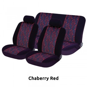 ΚΑΛΥΜΜΑΤΑ ΣΕΤ Α' ΠΟΙΟΤΗΤΑ VELOUR-JACQUARD Chaberry Red