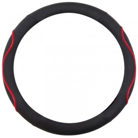 ΚΑΛΥΜΜΑ ΤΙΜΟΝΙΟΥ WAVY 38 CM ΜΑΥΡΟ/ΚΟΚΚΙΝΟ