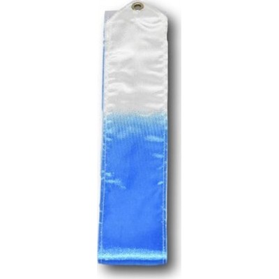 Κορδέλα ρυθμικής γυμναστικής, λευκή-μπλε 009.19560