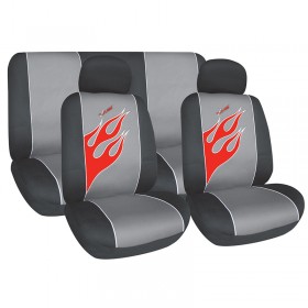 ΚΑΛΥΜΜΑΤΑ ΣΕΤ X-RACING FLAME ΜΑΥΡΟ/ΓΚΡΙ ΚΑΛΥΜΜΑΤΑ ΣΕΤ X-RACING FLAME ΜΑΥΡΟ/ΓΚΡΙ