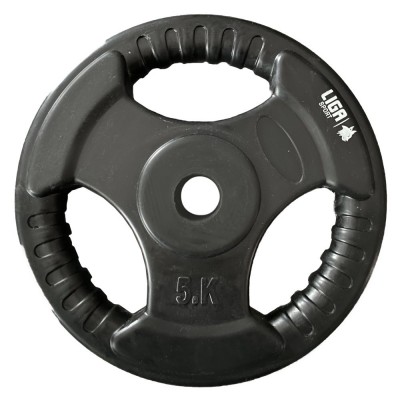 RUBBER WEIGHT LIFTING PLATE 5kg (28MM) LIGASPORT