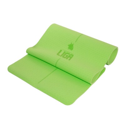 TPE  yoga mat (original) 185cm*68cm*0,6cm (GREEN) LIGASPORT*