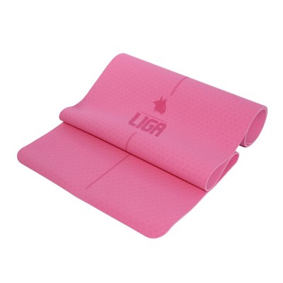 TPE  yoga mat (original) 185cm*68cm*0,6cm (PINK) LIGASPORT*