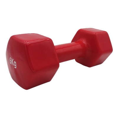 VINYL DUMBBELL  - 6kg (ORANGE) LIGASPORT