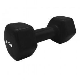 VINYL DUMBBELL  - 9kg (BLACK) LIGASPORT VINYL DUMBBELL  - 9kg (BLACK) LIGASPORT