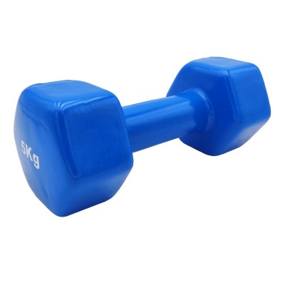 VINYL DUMBBELL -  5kg (BLUE) LIGASPORT