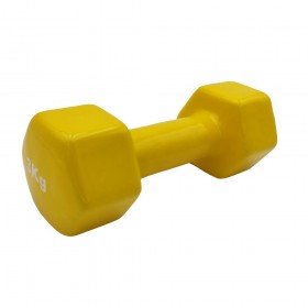 VINYL DUMBBELL - 3kg (YELLOW) LIGASPORT VINYL DUMBBELL - 3kg (YELLOW) LIGASPORT