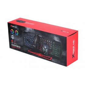 XTRIKE-ME CM-406 ΕΝΣΥΡΜΑΤΟ SET GAMING ΠΛΗΚΤΡΟΛΟΓΙΟ + ΠΟΝΤΙΚΙ + HEADSET + MOUSEPAD