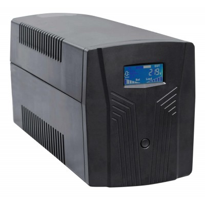 NG UPS 1500VA/900W ΜΕ AVR, LINE INTERACTIVE, USB, 3 SCHUKO, 2 x 12V8A, ΟΘΟΝΗ