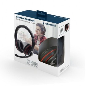 GEMBIRD HEADSET ΜΑΥΡΟ/ΚΟΚΚΙΝΟ MHS-003 GEMBIRD HEADSET ΜΑΥΡΟ/ΚΟΚΚΙΝΟ MHS-003