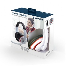 GEMBIRD HEADSET ΛΕΥΚΟ/ΚΟΚΚΙΝΟ MHS-003 GEMBIRD HEADSET ΛΕΥΚΟ/ΚΟΚΚΙΝΟ MHS-003