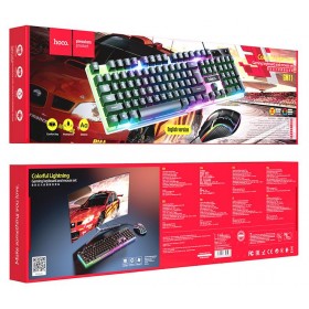 HOCO GM11 TERRIFIC SET GAMING ΠΛΗΚΤΡΟΛΟΓΙΟ ΠΟΝΤΙΚΙ ΜΕ LED