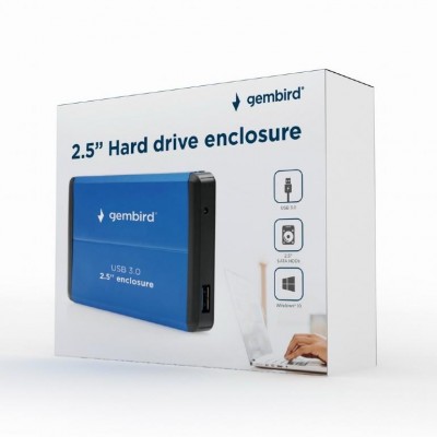 GEMBIRD ΘΗΚΗ ΓΙΑ HDD 2.5" USB 3.0 ΜΠΛΕ