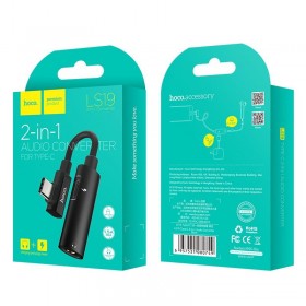 "HOCO LS19 ΔΙΠΛΟΣ ΑΝΤΑΠΤΟΡΑΣ TYPE-C ΜΕ ΚΑΛΩΔΙΟ ΣΕ 3.5mm STEREO ΘΗΛΥΚΟ ΚΑΙ TYPE-C HOCO LS19 ΔΙΠΛΟΣ ΑΝΤΑΠΤΟΡΑΣ TYPE-C ΜΕ ΚΑΛΩΔΙΟ ΣΕ 3.5mm STEREO ΘΗΛΥΚΟ ΚΑΙ TYPE-C, ΜΑΥΡΟ