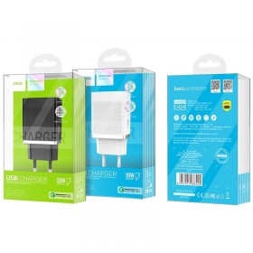 HOCO C42A QUICK CHARGE 3.0 VAST POWER USB CHARGER ΜΑΥΡΟ