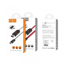 HOCO U29 ΚΑΛΩΔΙΟ ΜΕ ΟΘΟΝΗ TYPE-C ΦΟΡΤΙΣΗΣ &amp DATA 1.2m, WHITE