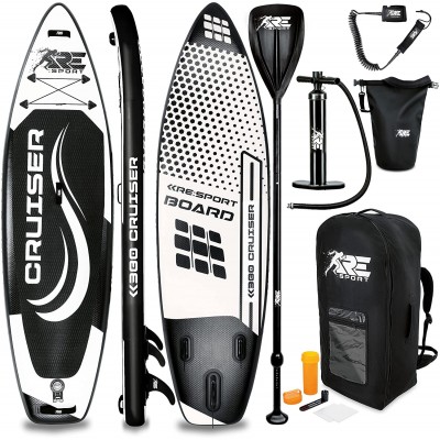 Re:Sport SUP Board Set, Φουσκωτό 366cm σε μαύρο χρώμα