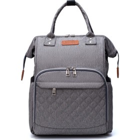 Τσάντα πλάτης μωρού LEQUEEN γκρι καπιτονέ B-563 Τσάντα πλάτης μωρού LEQUEEN γκρι καπιτονέ B-563