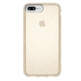 SPECK IPHONE 8 PLUS CASE (117586-5636) PRESIDIO CLEAR + GLITTER ( CLEAR WITH GOLD GLITTER)