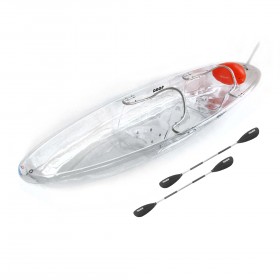 Serenus 2 θαλάσσιο διθέσιο διάφανο κανό SCK με κουπιά και καθίσματα Serenus 2 θαλάσσιο διθέσιο διάφανο κανό SCK με κουπιά και καθίσματα