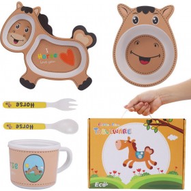 Σετ φαγητού Bamboo αρκουδίτσα 5 τμχ