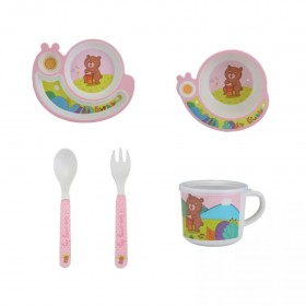 Σετ φαγητού Bamboo αγελάδα 5 τμχ