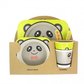 Σετ φαγητού Bamboo ελέφαντας 5 τμχ