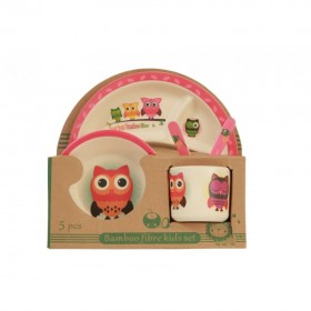 Σετ φαγητού Bamboo μέλισσα 5 τμχ