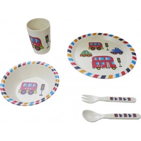 Σετ φαγητού Bamboo βατραχάκι 5 τμχ