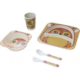 Σετ φαγητού Bamboo ελεφαντάκι 5 τμχ