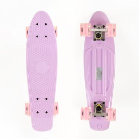 Mini cruiser skateboard 22.5'' Μαύρο με LED ρόδες Fish