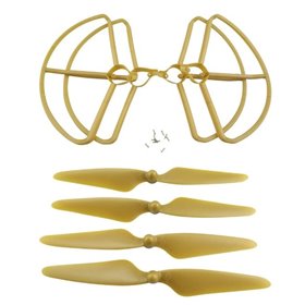 4 Προστατευτικά  Έλικα Χρυσό &  Σετ Ελίκων Χρυσό 4 Τεμάχια για Hubsan H501S