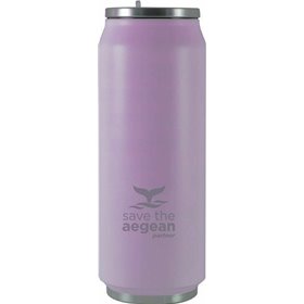 Estia Travel Cup Save The Aegean Ποτήρι Θερμός με Καλαμάκι Matte Μωβ 500ml Estia Travel Cup Save The Aegean Ποτήρι Θερμός με Καλαμάκι Matte Μωβ 500ml