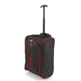 Βαλίτσα Καμπίνας Τρόλεϊ, Sunrise Bags,μαύρη-κόκκινη, 23,9 λίτρα