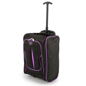 Βαλίτσα Καμπίνας Τρόλεϊ, Sunrise Bags,μαύρο-μοβ, 23,9 λίτρα