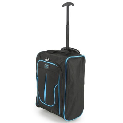 Βαλίτσα Καμπίνας Τρόλεϊ, Sunrise Bags,μαύρο-μπλε, 23,9 λίτρα