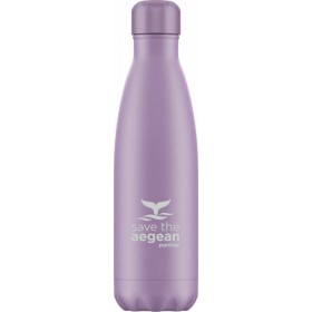 Estia Travel Flask Save The Aegean Purple Matte Μπουκάλι Θερμός 0.75lt Estia Travel Flask Save The Aegean Purple Matte Μπουκάλι Θερμός 0.75lt