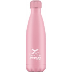 Estia Travel Flask Save The Aegean Baby Pink Μπουκάλι Θερμός 0.5lt Estia Travel Flask Save The Aegean Baby Pink Μπουκάλι Θερμός 0.5lt
