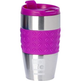 Ecolife Silicon Ποτήρι Θερμός σε Μωβ χρώμα 0.4lt