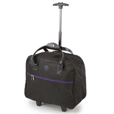 Τσάντα trolley SUNRISE BAGS μαύρη-μωβ 32Lt