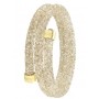 Swarovski Βραχιόλι Διπλό Επίχρυσο-Χρυσές Πέτρες,Crystaldust Bangle Double(5255907)Size Medium