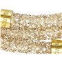Swarovski Βραχιόλι Διπλό Επίχρυσο-Χρυσές Πέτρες,Crystaldust Bangle Double(5255907)Size Medium