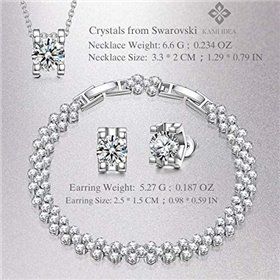 Kami Idea χιόνι αγάπης Σετ βραχιόλι κολιέ και σκουλαρίκια
