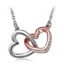 Kami Idea Fate Γυναικείο Κολιέ με Κρύσταλλα Swarovski Καρδιά Ασήμι & Rose Χρυσό