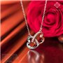 Kami Idea Fate Γυναικείο Κολιέ με Κρύσταλλα Swarovski Καρδιά Ασήμι & Rose Χρυσό