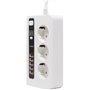 Andowl Q-688 Πολύμπριζο με 3 θέσεις σούκο και 5 USB με χρονοδιακόπτη
