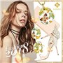 Kami Idea άνοιξη του Butterfly Parure γυναικείο κολιέ σκουλαρίκια με λευκό κρύσταλλο