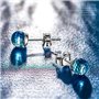 Alex Perry World Fantastic Γυναικεία Σκουλαρίκια από κρύσταλλα Swarovski και Ασήμι 925 Μπλε